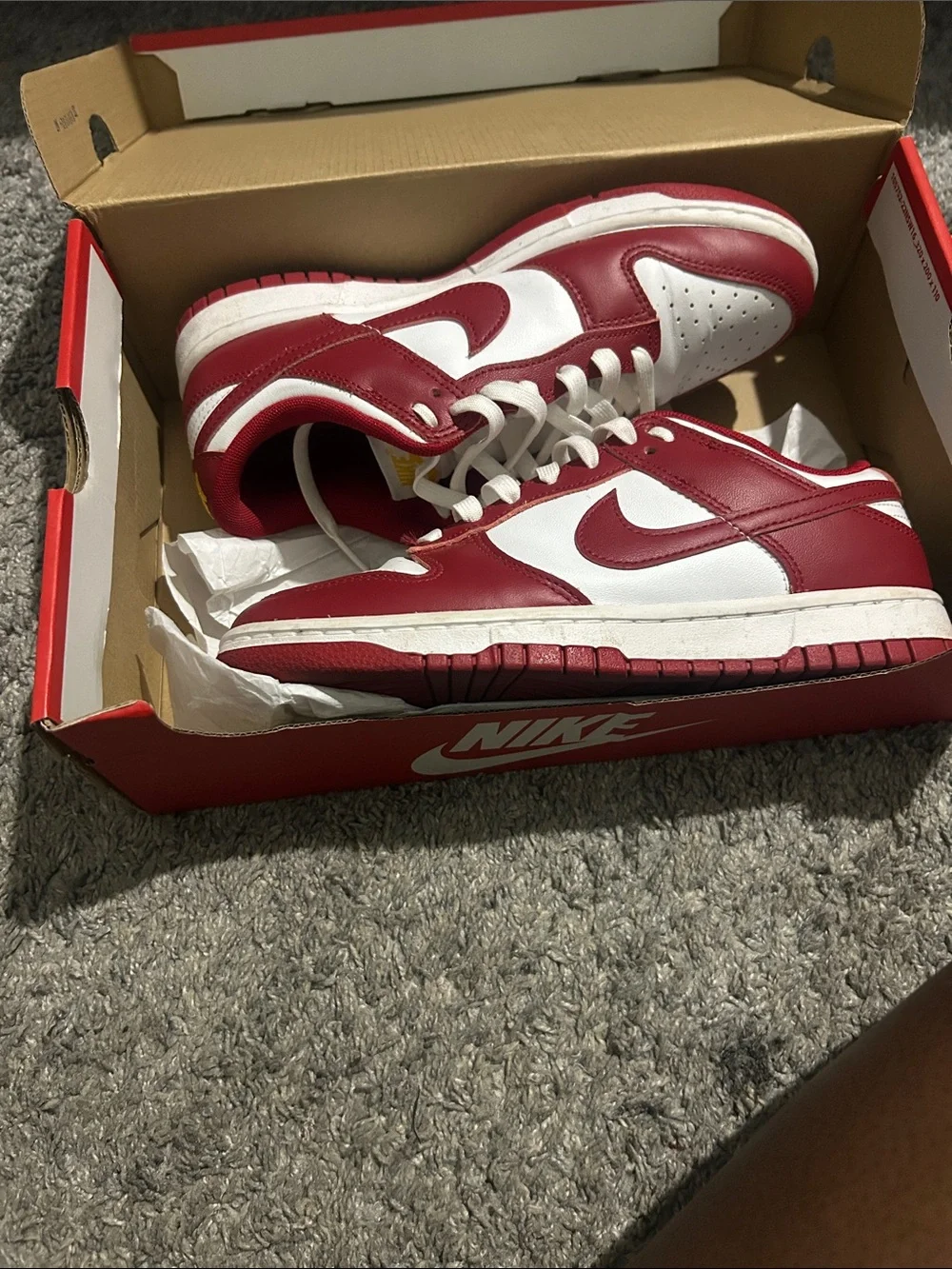 Nike Men’s Dunk Low - White and Red